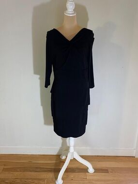 White House Black Market Black Dress Womens 14P